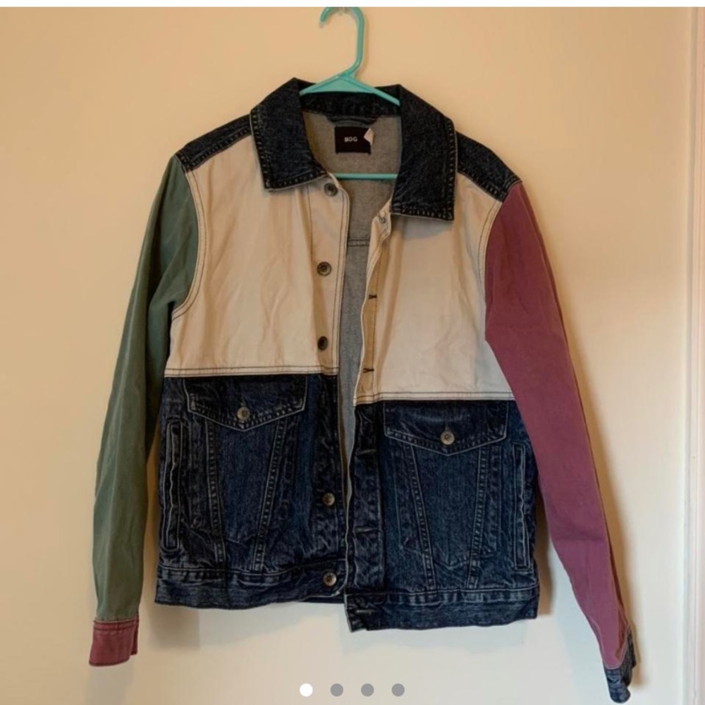 Urban outfitters denim colorblock jacket